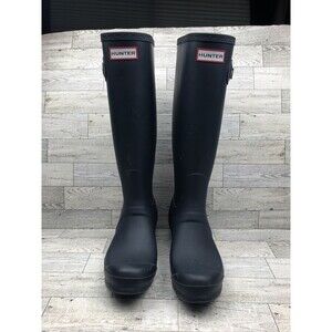 Hunter Originals Womens Size 6 fits like 7 Navy Wellington Rain Boots